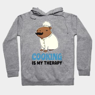 Cooking is my therapy Capybara Hoodie